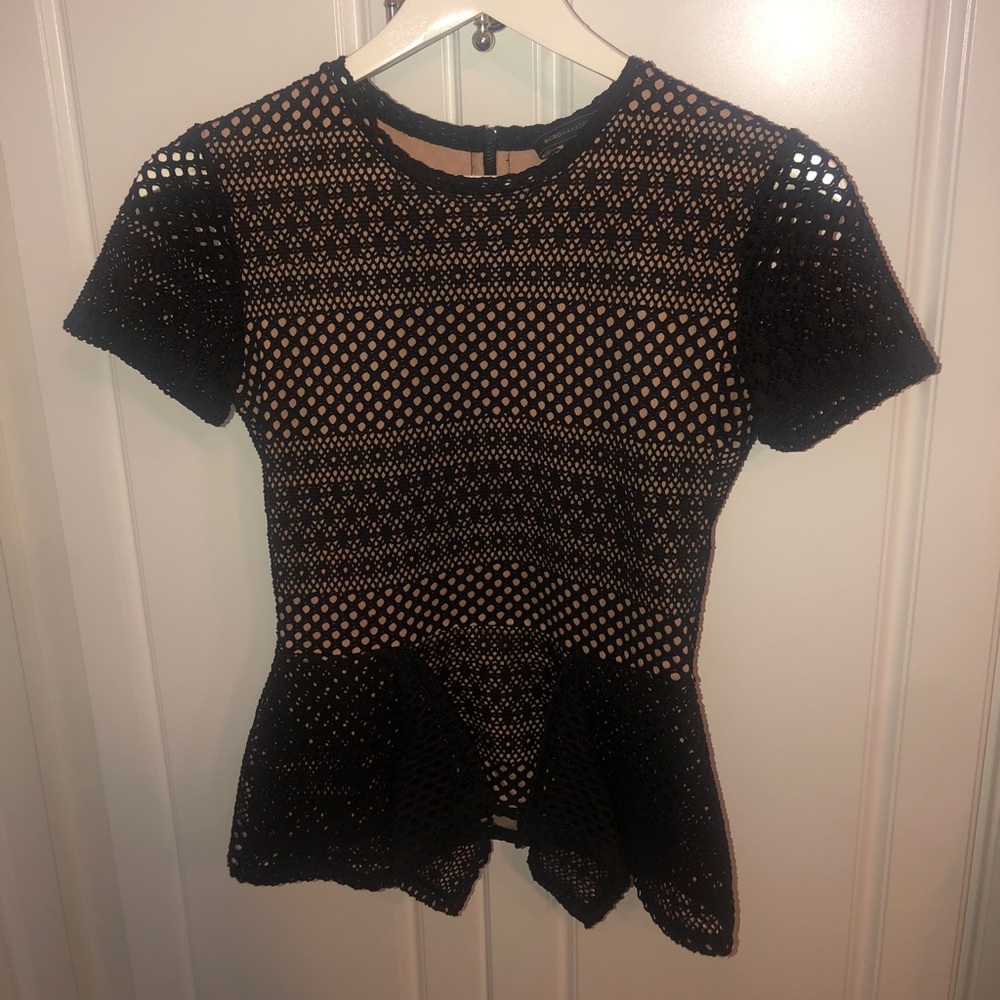 Short sleeve lace blouse